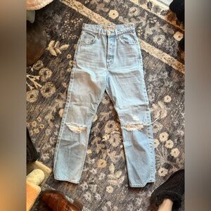 SNACKS by MOTHER Light Blue Distressed Jeans